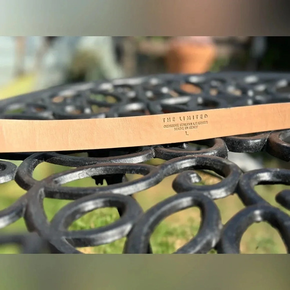 The Limited — Crocodile Embossed Black Leather Belt - Picture 2 of 3